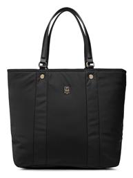 Tommy Hilfiger Γυναικεία Τσάντα Shopper 'Ωμου Μαύρη