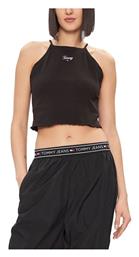 Tommy Hilfiger Γυναικείο Αθλητικό Crop Top με Τιράντες Μαύρο