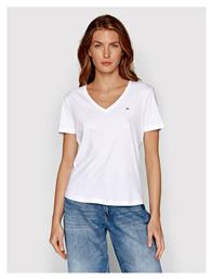 Tommy Hilfiger Γυναικείο T-shirt με V Λαιμόκοψη Λευκό από το Modivo