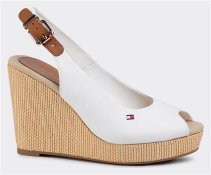 Tommy Hilfiger Iconic Elena Καλοκαιρινές Γυναικείες Πλατφόρμες Μπεζ από το Epapoutsia