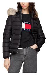 Tommy Hilfiger Κοντό Γυναικείο Puffer Μπουφάν για Χειμώνα Μαυρο από το ProjectShops