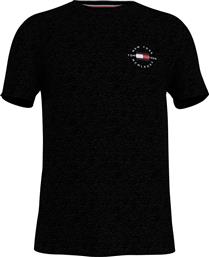 Tommy Hilfiger Ανδρικό T-shirt Μαύρο με Λογότυπο από το Modivo