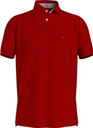 Tommy Hilfiger Ανδρική Μπλούζα Polo Κοντομάνικη Κόκκινη από το Altershops
