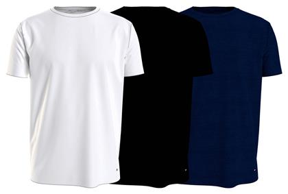 Tommy Hilfiger Premium Essentials Ανδρικές Φανέλες Κοντομάνικες White / Black 3Pack