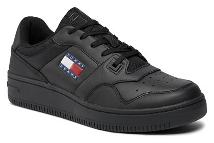 Tommy Hilfiger Retro Ανδρικά Sneakers Μαύρα από το Epapoutsia