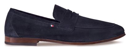 Tommy Hilfiger Suede Ανδρικά Μοκασίνια σε Μπλε Χρώμα από το Wizzy