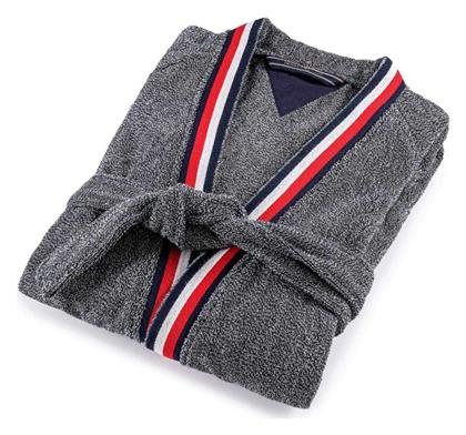 Tommy Hilfiger Teddy Μπουρνούζι με Γιακά Γκρι/μπλε