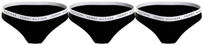 Tommy Hilfiger Βαμβακερά Γυναικεία String 3Pack Μαύρα