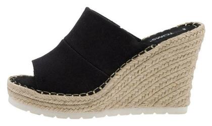 Toms Monica Mule Καλοκαιρινές Γυναικείες Πλατφόρμες σε Στυλ Παντόφλας Μαύρες