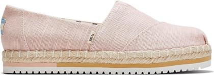Toms Platform Alpargata Υφασμάτινες Γυναικείες Εσπαντρίγιες σε Ροζ Χρώμα