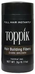 Toppik Ίνες Κάλυψης Αραίωσης Μαλλιών με Κερατίνη Hair Building Fibers Travel Dark Brown 3gr