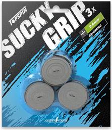 Topspin Sucky Tennis Overgrips - 0.60mm x 3 Grey