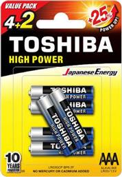 Toshiba High Power Αλκαλικές Μπαταρίες AAA 1.5V 6τμχ