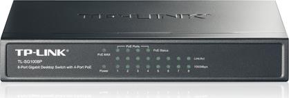 TP-LINK TL-SG1008P v1 Unmanaged L2 PoE Switch με 8 Θύρες Gigabit (1Gbps) Ethernet