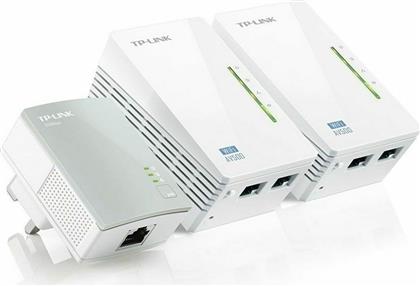 TP-LINK TL-WPA4220T KIT v1 Powerline Τριπλό για Ασύρματη Σύνδεση Wi‑Fi 4 και 2 Θύρες Ethernet από το Plus4u