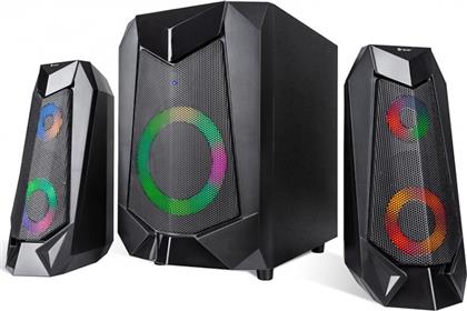 Tracer Hi-Cube RGB Ασύρματα Ηχεία Υπολογιστή 2.1 με RGB Φωτισμό και Bluetooth Ισχύος 20W σε Μαύρο Χρώμα από το e-shop