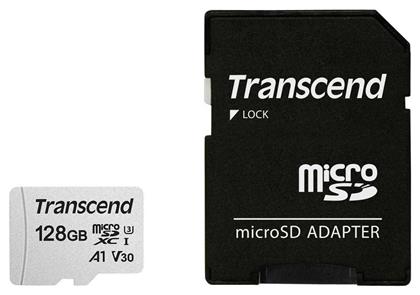 Transcend 300s microSDXC 128GB Class 10 U3 V30 A1 UHS-I με αντάπτορα