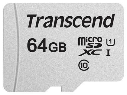 Transcend 300s microSDXC 64GB Class 10 U1 UHS-I από το e-shop