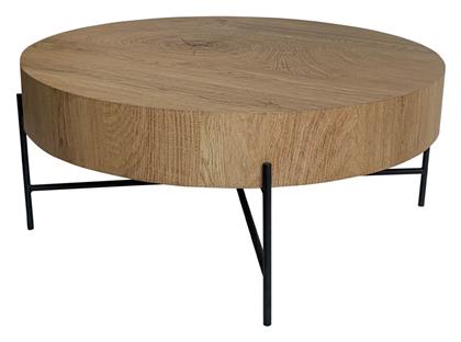 Τραπεζάκι Σαλονιού Madera 80x80x36cm Φυσικό Μαύρο