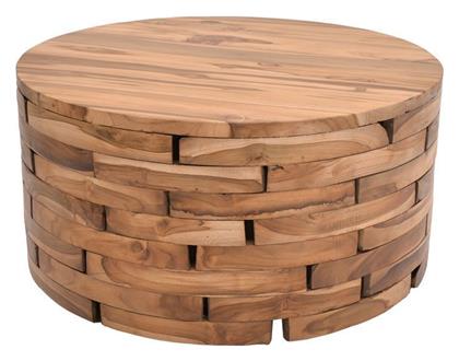 Τραπεζάκι Σαλονιού Wozy 90x90x45cm Φυσικό ξύλο teak