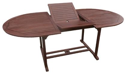 Τραπέζι Garden Επεκτεινόμενο 150(+50)x100x74εκ. Καφέ