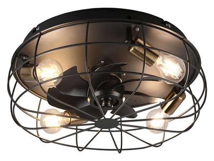 Trio Lighting 42W με Φως 48cm Μαύρος Ματ Trondheim