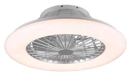 Trio Lighting Stralsund Ανεμιστήρας Οροφής 50cm με Φως και Τηλεχειριστήριο Ασημί