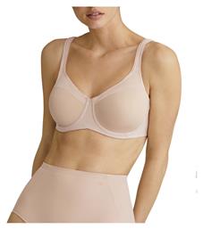 Triumph Modern Soft Cotton Μπεζ Minimizer Σουτιέν χωρίς Ενίσχυση με Μπανέλες από το Plus4u