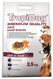 TropiDog Premium Adult Small Breeds Beef & Rice Ξηρά Τροφή Σκύλων 2.5kg από το Plus4u