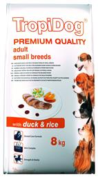 TropiDog Premium Adult Small Breeds Duck & Rice Ξηρά Τροφή Σκύλων 8kg από το Plus4u