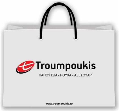Troumpoukis Χάρτινη Σακούλα Συσκευασίας με Κορδόνι Λευκή Gift Bag από το Troumpoukis