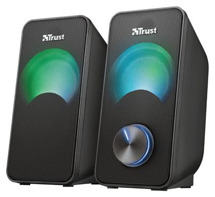 Trust Arys RGB Compact 2.0 Speaker Set 2.0 με Ισχύ 12W σε Μαύρο Χρώμα από το Public