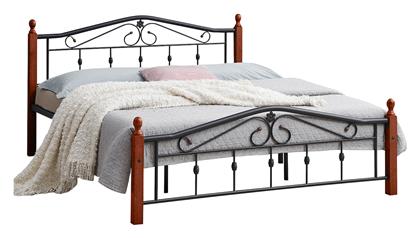 Tully Διπλό για Στρώμα 150x200cm Μαύρο/βελανιδιά
