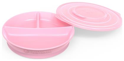 Twistshake Divided Plate Pastel Pink 6m+