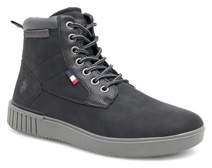 U.S. Polo Assn. Μαύρα Ανδρικά Μποτάκια από το CasualShoes