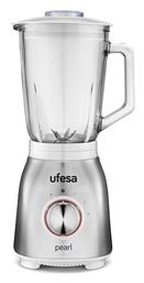 Ufesa BS4900 Pearl Μπλέντερ για Smoothies με Γυάλινη Κανάτα 1.5lt 1000W Inox