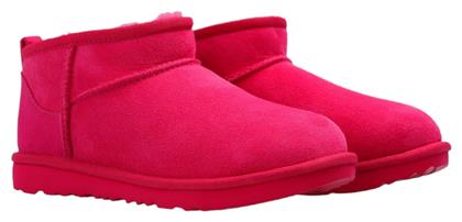 Ugg Australia Classic Δερμάτινα Παιδικά Μποτάκια Φούξια