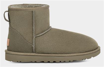 Ugg Australia Classic Mini II Suede Γυναικεία Μποτάκια με Γούνα Χακί