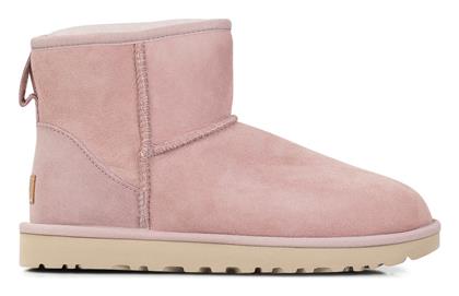 Ugg Australia Classic Mini II Suede Γυναικεία Μποτάκια με Γούνα Rose Grey