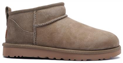 Ugg Australia Classic Ultra Mini Suede Γυναικεία Μποτάκια με Γούνα Antilope από το ProjectShops