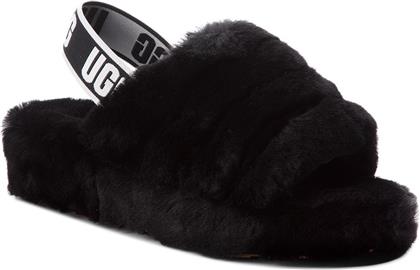 Ugg Australia Fluff Yeah Slide Χειμερινές Γυναικείες Παντόφλες με γούνα σε Μαύρο Χρώμα από το Modivo