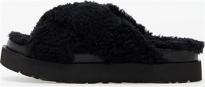 Ugg Australia Fuzz Sugar Cross Γυναικεία Σανδάλια σε Μαύρο Χρώμα από το Z-mall