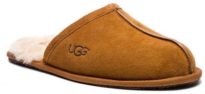 Ugg Australia Scuff Δερμάτινες Χειμερινές Ανδρικές Παντόφλες Chestnut από το Favela