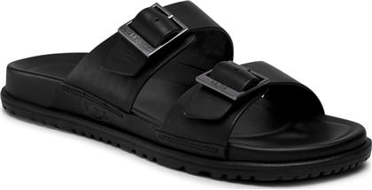 Ugg Australia Wainscott Δερμάτινα Ανδρικά Σανδάλια σε Μαύρο Χρώμα από το Z-mall
