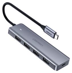 Ugreen CM219 USB 3.0 Hub 5 Θυρών με σύνδεση USB-C Γκρι από το e-shop