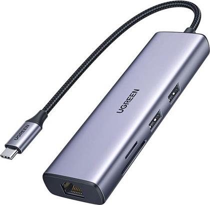 Ugreen CM512 USB-C Docking Station με HDMI 4K PD Ethernet Γκρι
