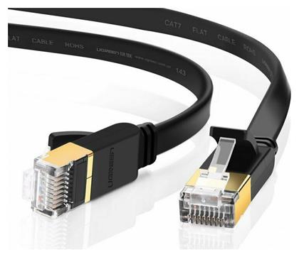 Ugreen Flat U/FTP (STP) Cat.6a Καλώδιο Δικτύου Ethernet 15m Μαύρο 1τμχ