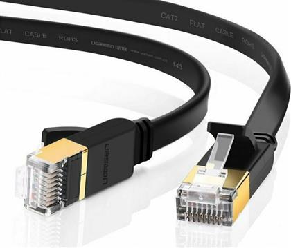 Ugreen Flat U/FTP (STP) Cat.6a Καλώδιο Δικτύου Ethernet 15m Μαύρο