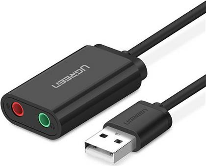 Ugreen US205 Εξωτερική USB Κάρτα Ήχου 2.0 Μαύρο από το e-shop