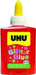 UHU Glitter Glue Χρυσόκολλα 90ml Κόκκινο